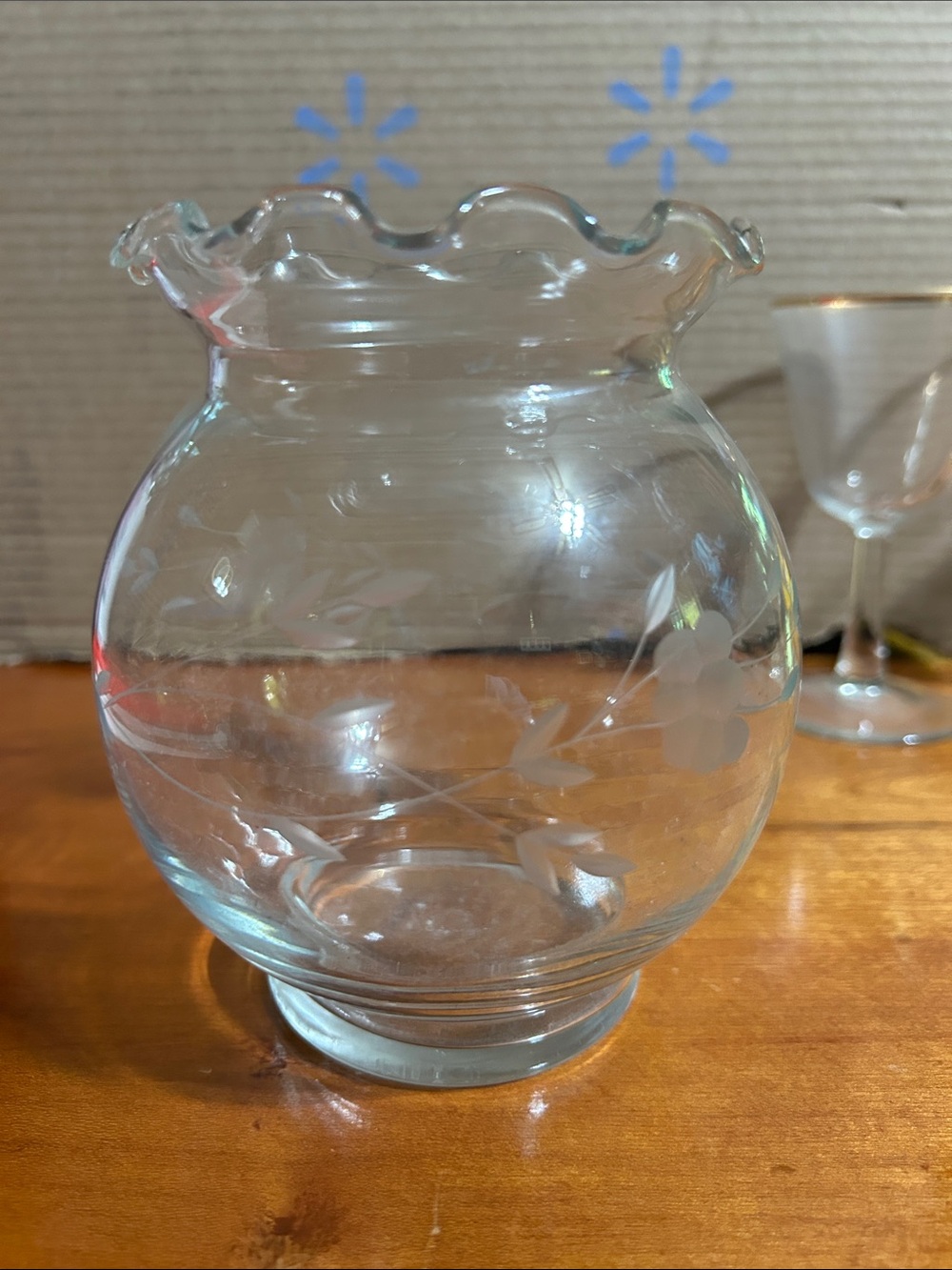 Princess house heritage rose bowl floral vase